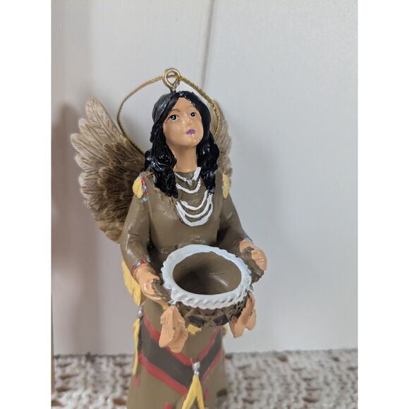 Pocahontas/Sacagawea Christmas Ornament, Native American Angel - Picture 3 of 6